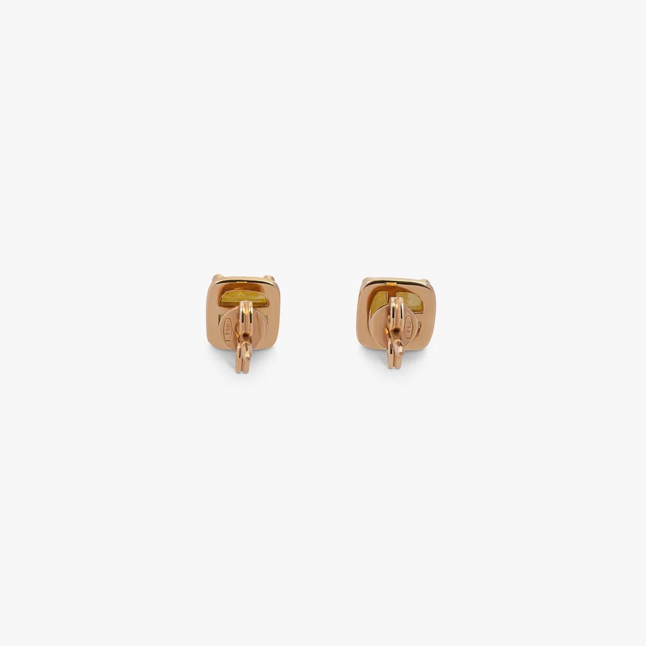 rose-cut-square-yellow-diamond-stud-earrings