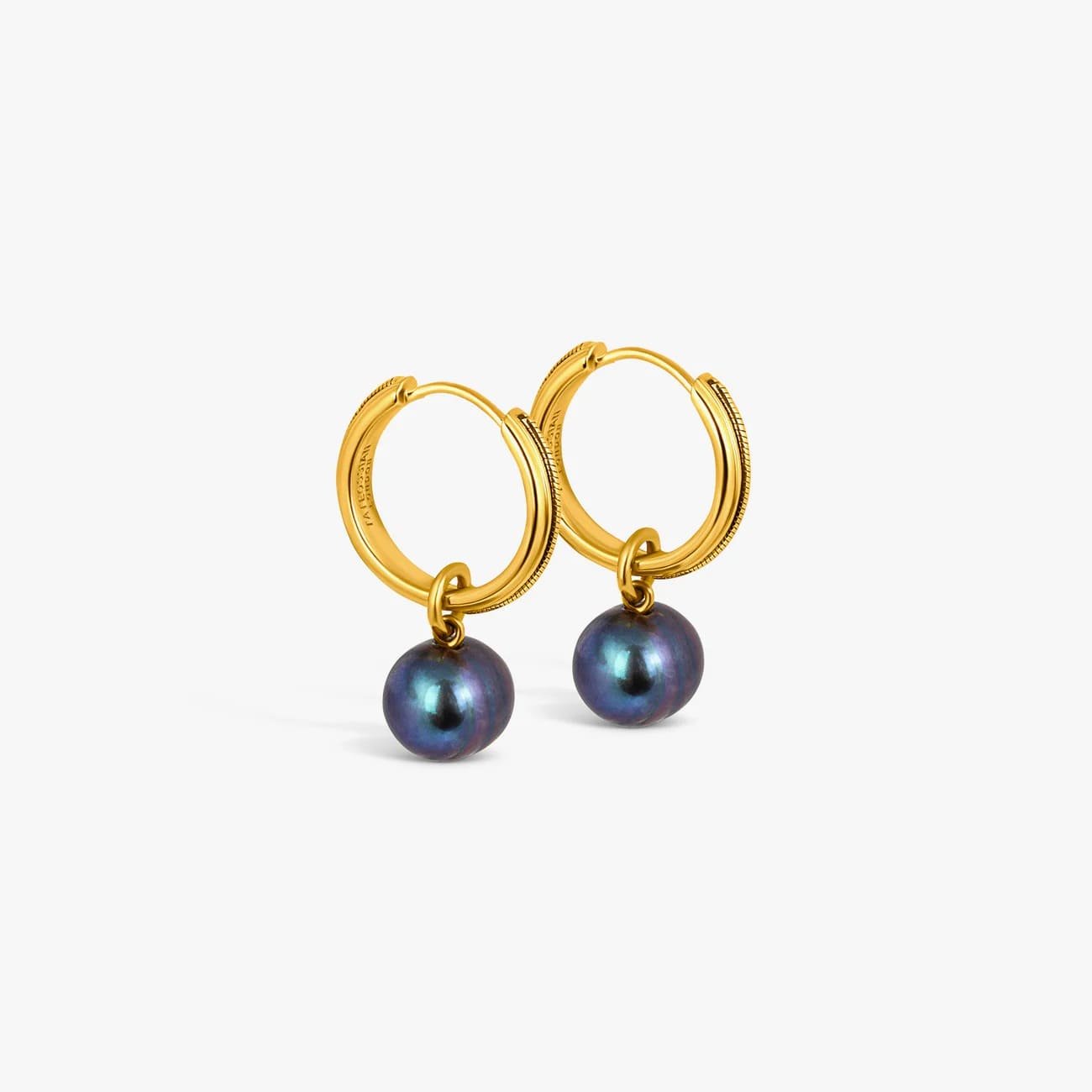 snake-chain-earrings-with-black-pearl