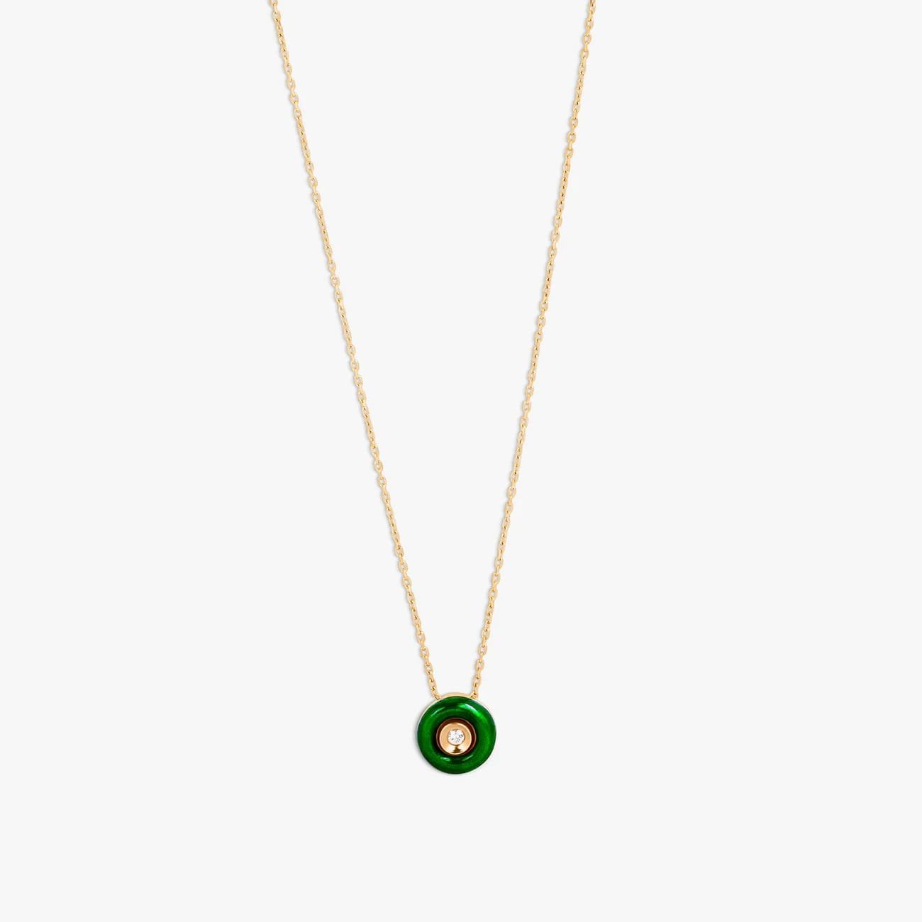 round-diamond-pendant-necklace-with-green-enamel