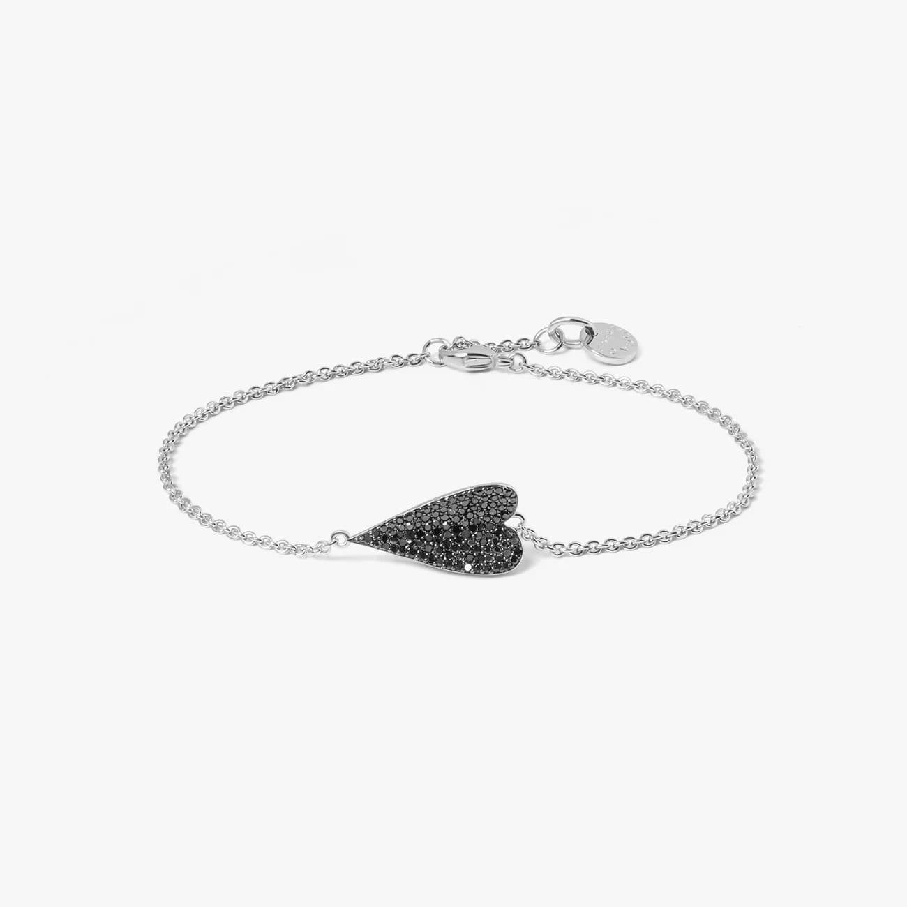 cuore-heart-bracelet-with-black-diamonds