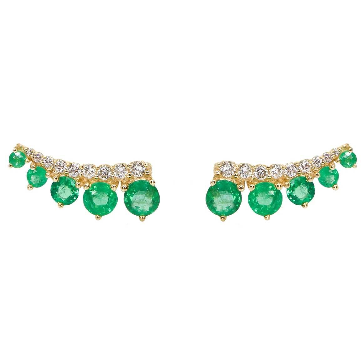 gold-graduated-diamond-emerald-climber-earrings