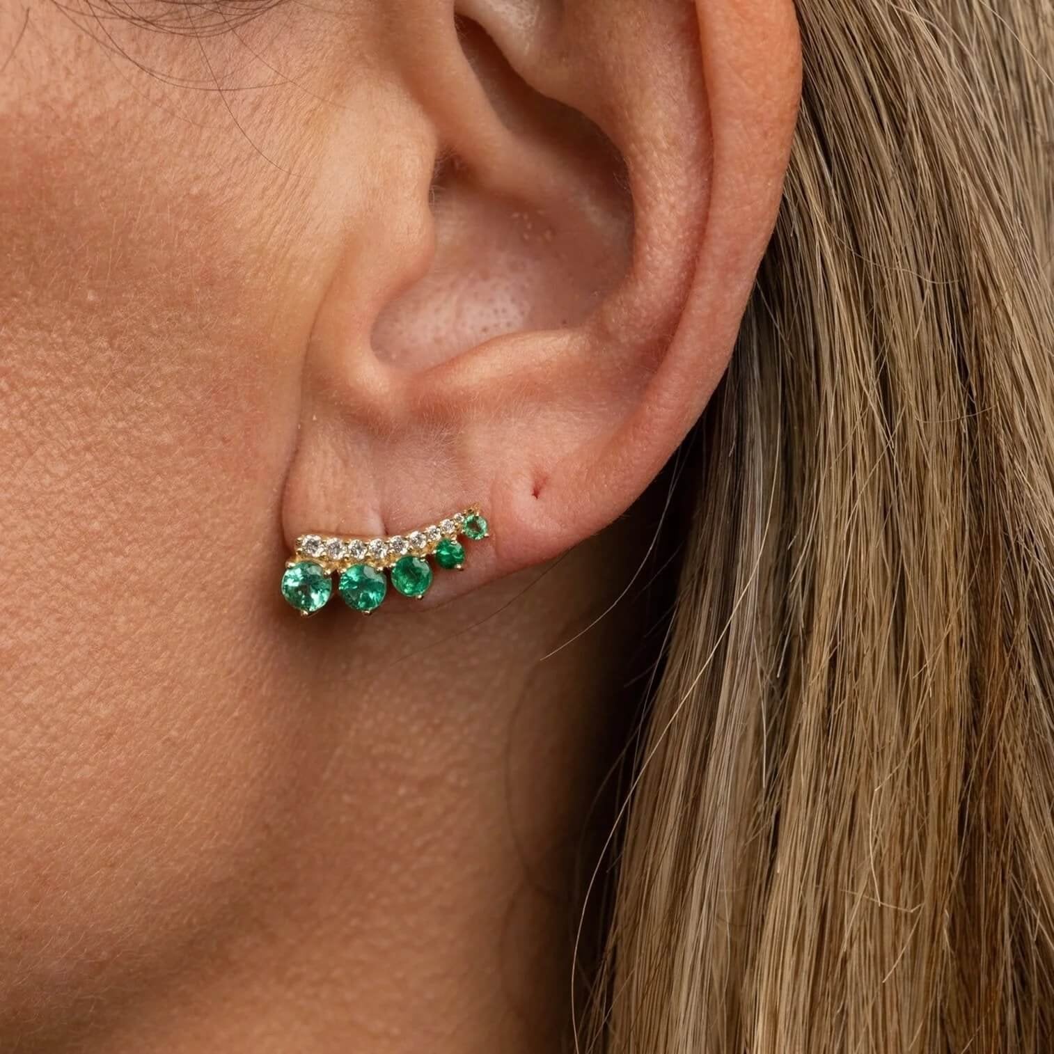 gold-graduated-diamond-emerald-climber-earrings