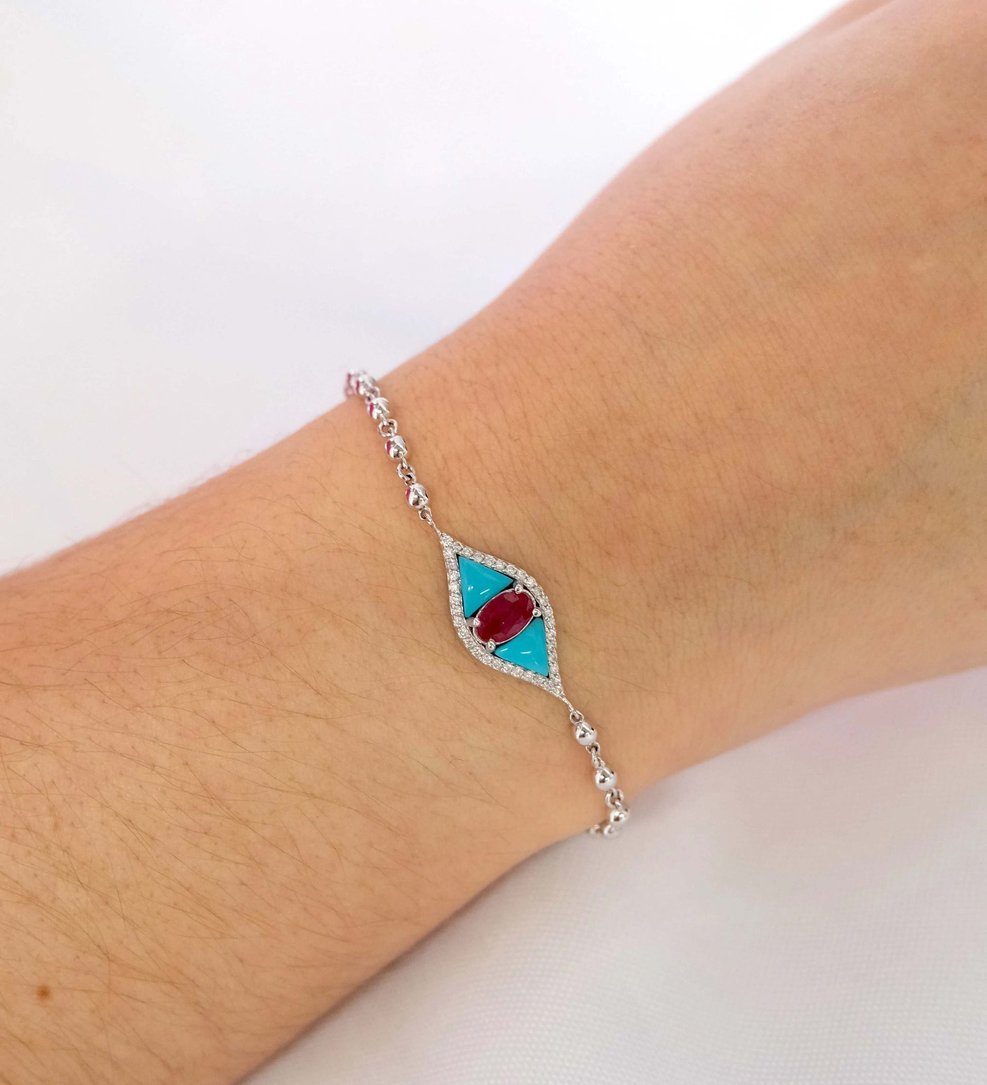 turquoise-red-diamond-dainty-eye-bracelet