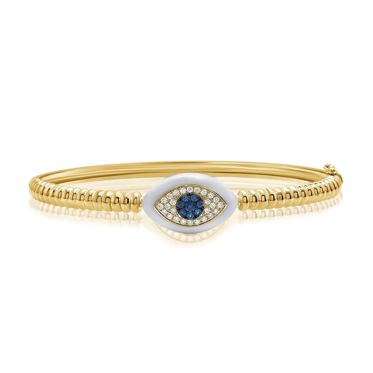 gold-white-enamel-diamond-blue-sapphire-evil-eye-bangle