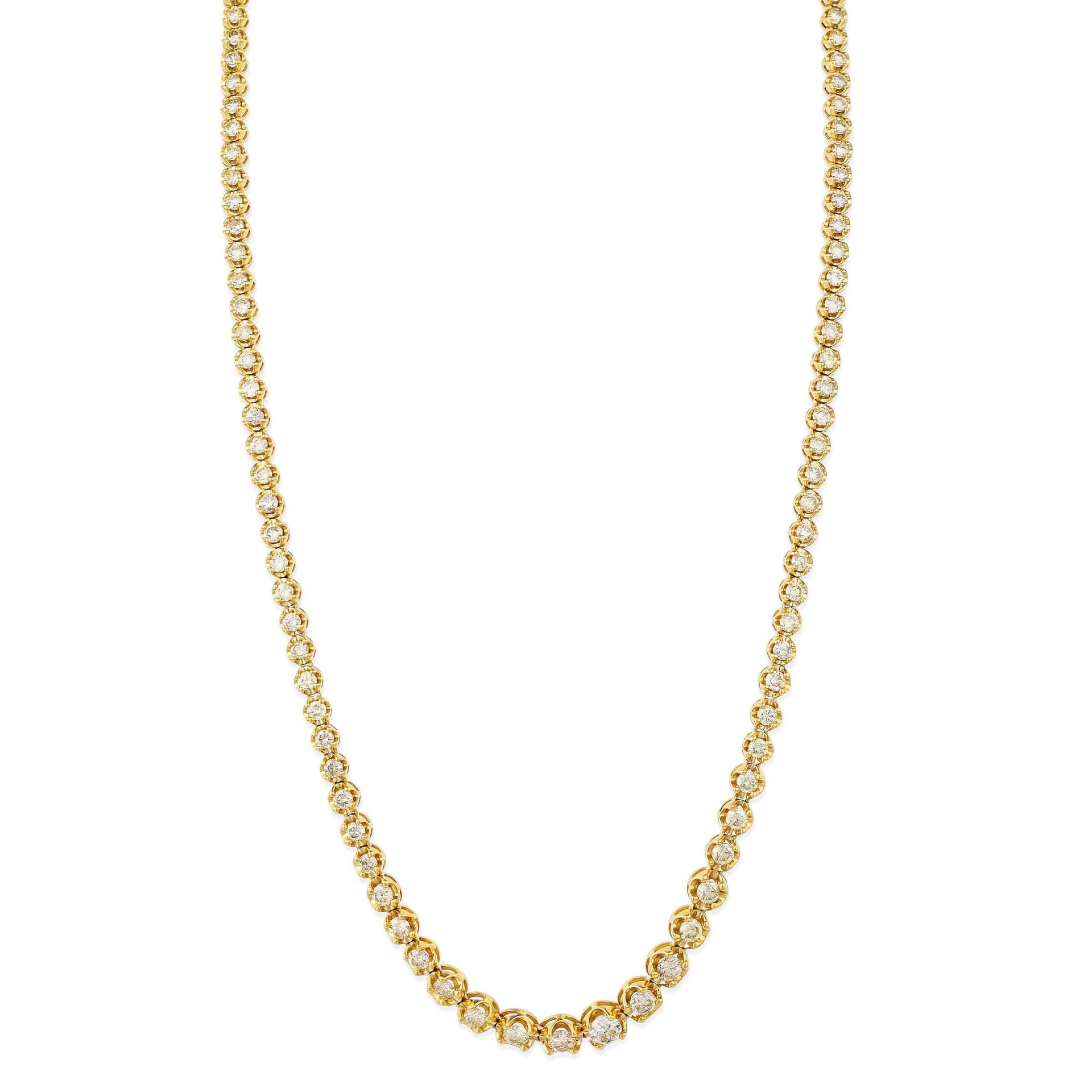 gold-graduated-buttercup-diamond-tennis-necklace