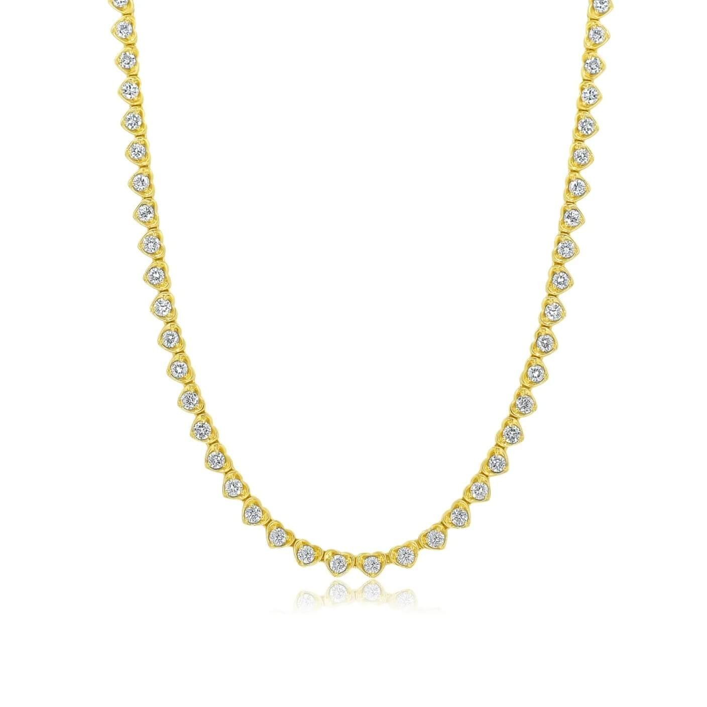 gold-diamond-heart-tennis-necklace