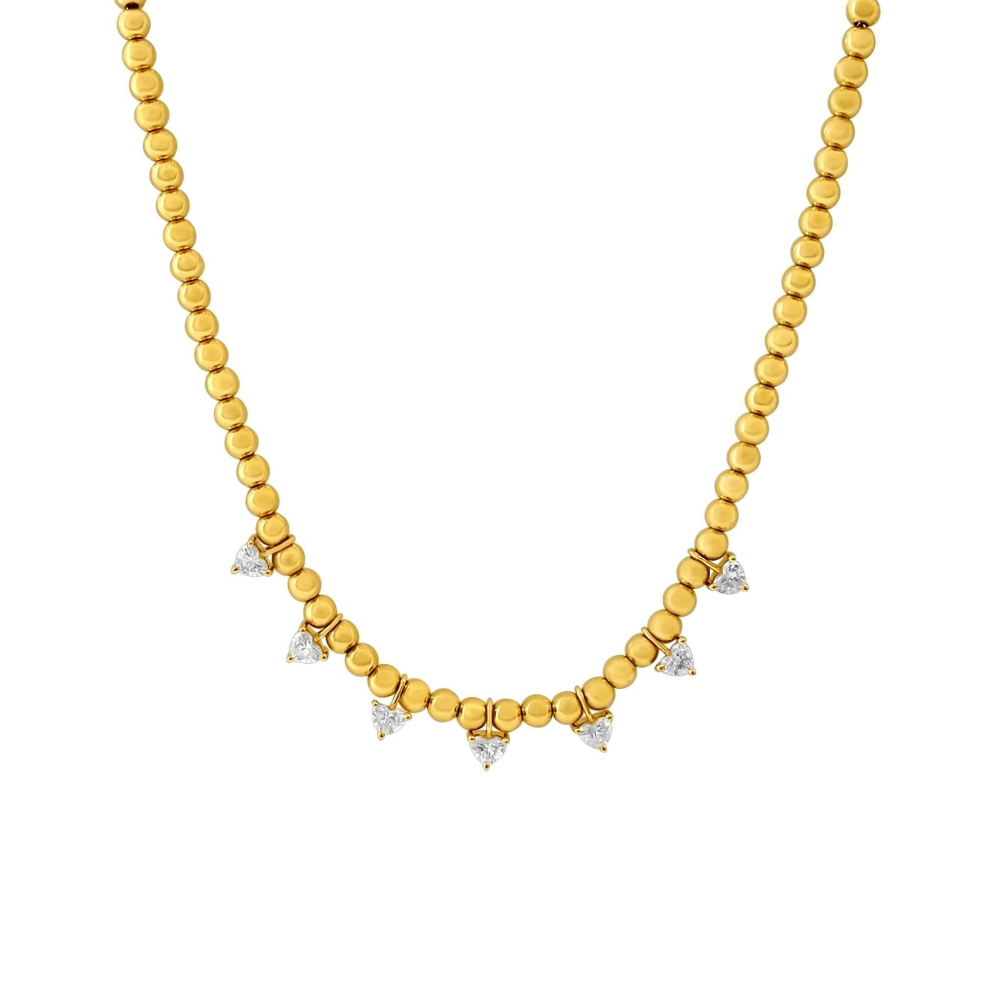 gold-medium-heart-diamond-ball-necklace