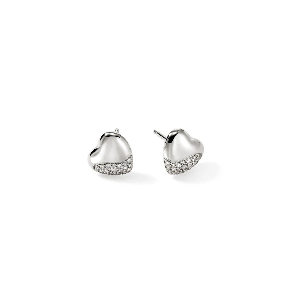 pebble-heart-silver-stud-earrings