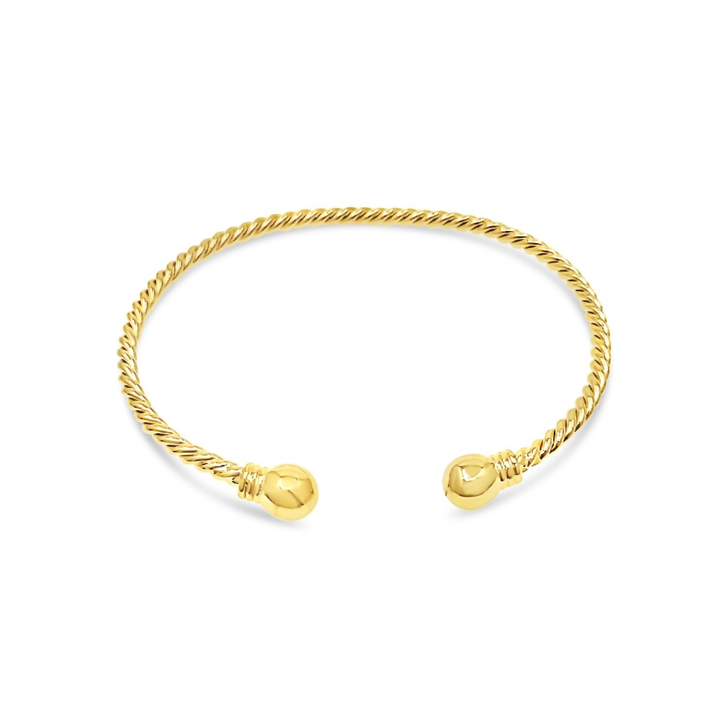 Cable Cuff Bracelet Gold