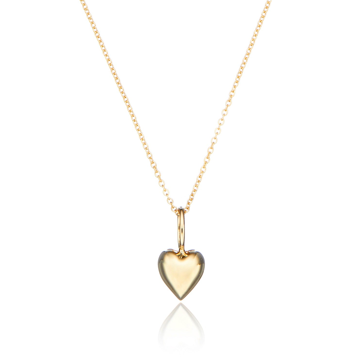 Gold Heart Charm Necklace