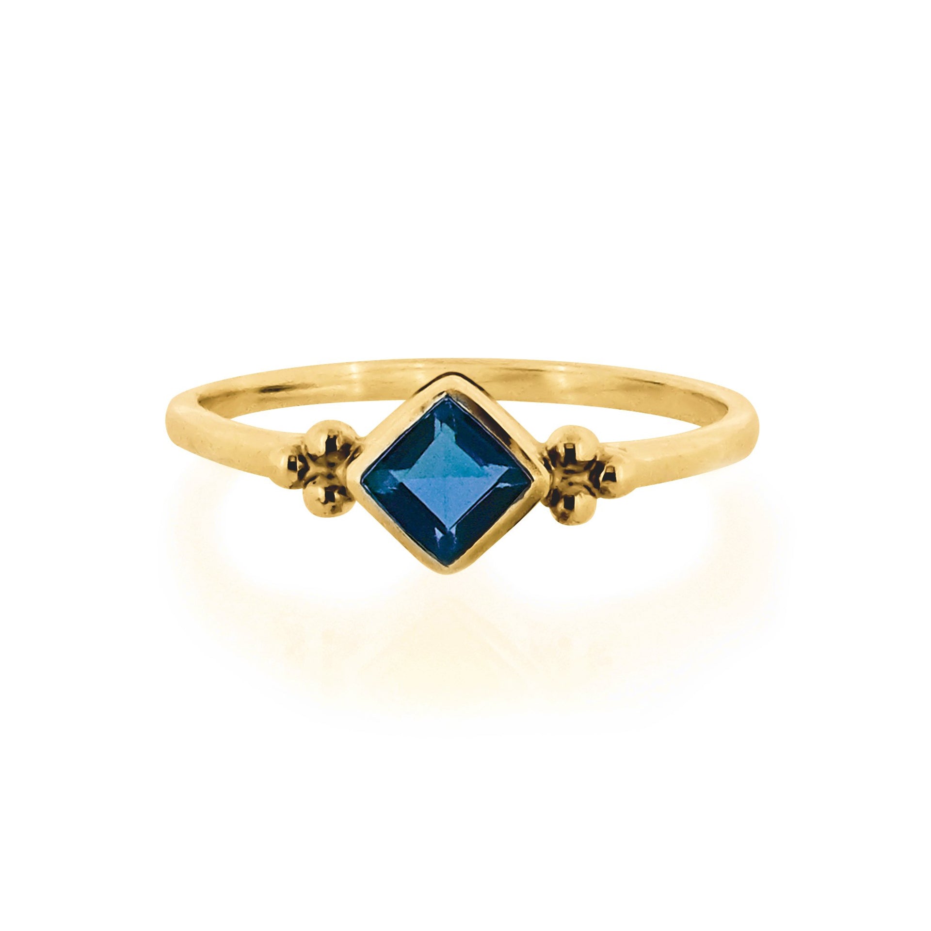 Divinity Princess Gold Vermeil Ring London Blue Topaz