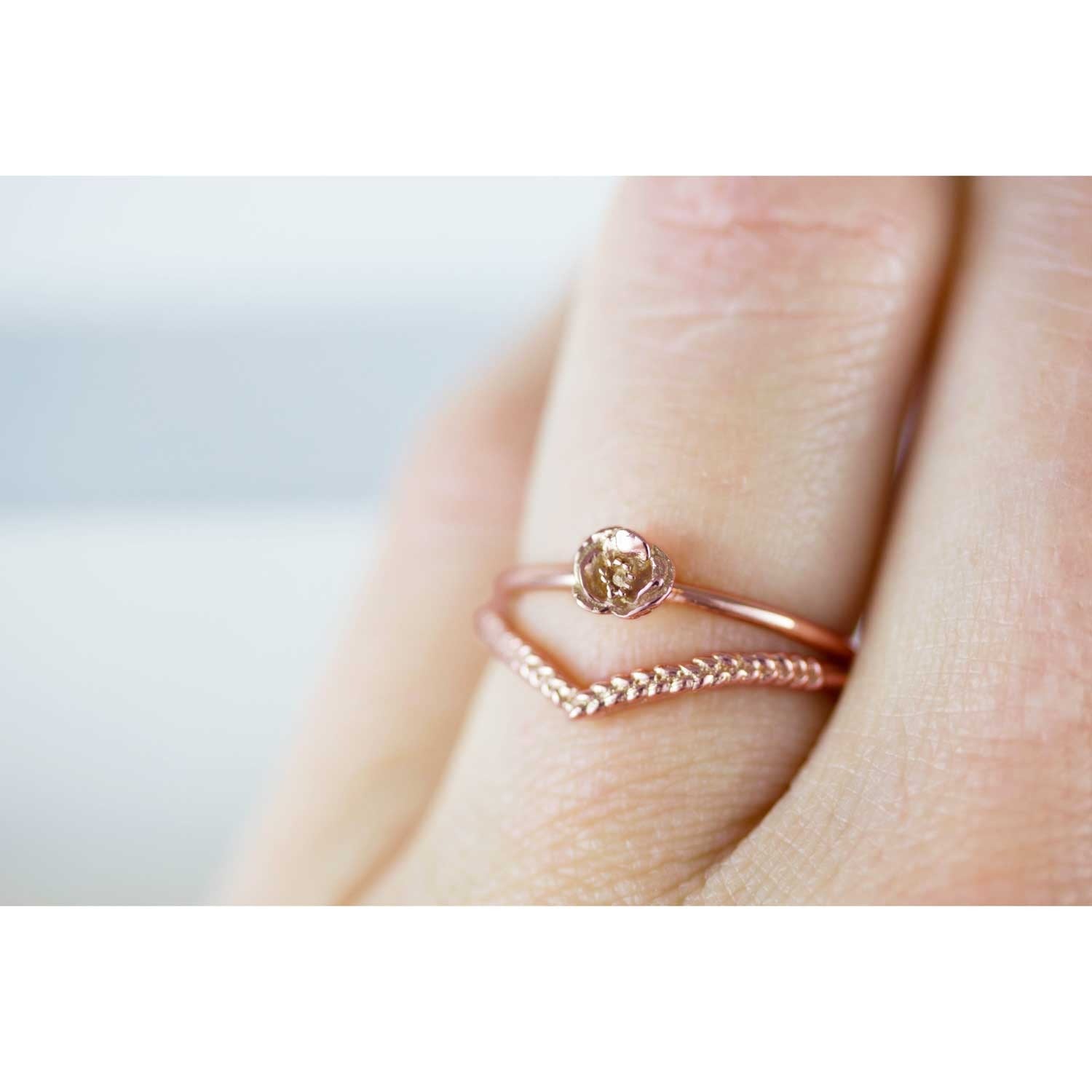 Poppy Stacking Ring Rose Gold